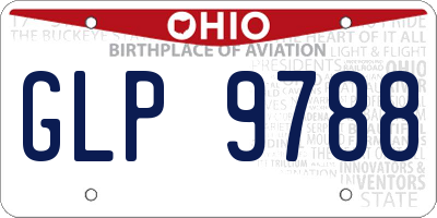 OH license plate GLP9788
