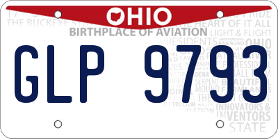 OH license plate GLP9793