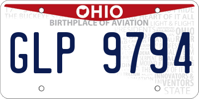OH license plate GLP9794