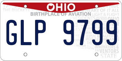 OH license plate GLP9799