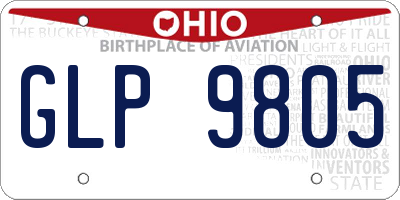 OH license plate GLP9805