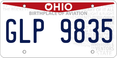 OH license plate GLP9835