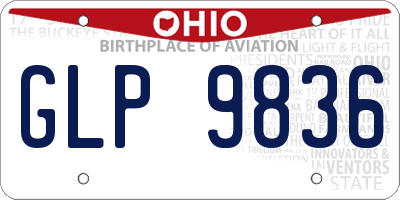 OH license plate GLP9836