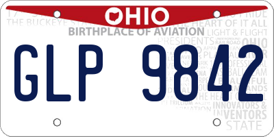 OH license plate GLP9842