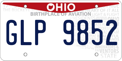 OH license plate GLP9852