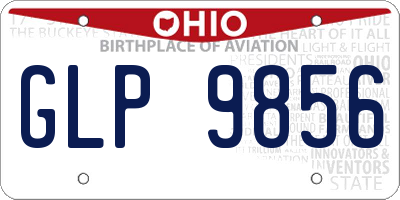 OH license plate GLP9856