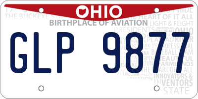 OH license plate GLP9877