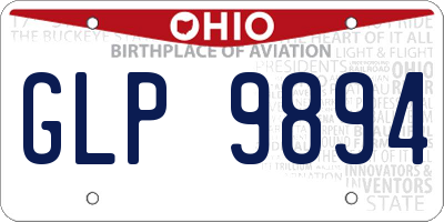 OH license plate GLP9894