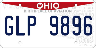 OH license plate GLP9896