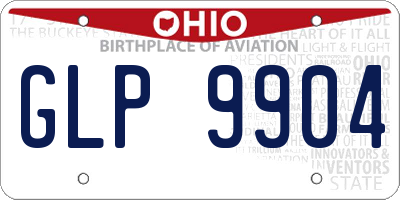 OH license plate GLP9904