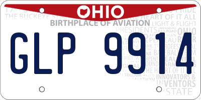 OH license plate GLP9914