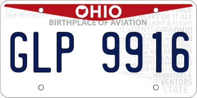 OH license plate GLP9916