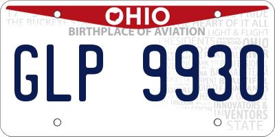 OH license plate GLP9930