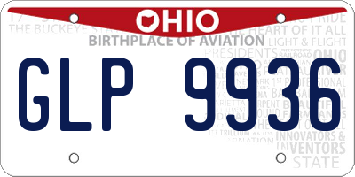 OH license plate GLP9936