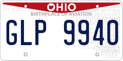 OH license plate GLP9940