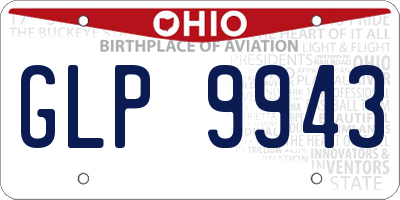 OH license plate GLP9943