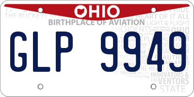 OH license plate GLP9949