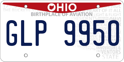 OH license plate GLP9950