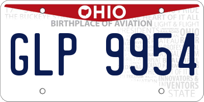 OH license plate GLP9954