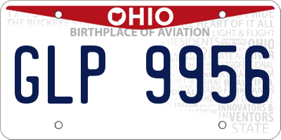 OH license plate GLP9956