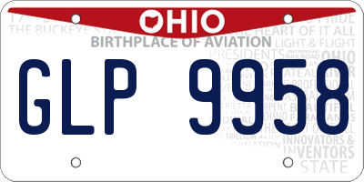 OH license plate GLP9958