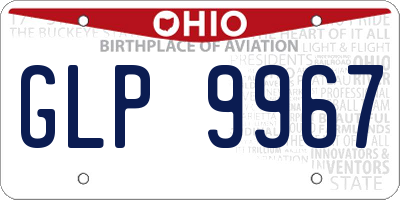 OH license plate GLP9967