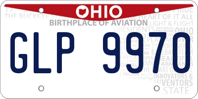OH license plate GLP9970