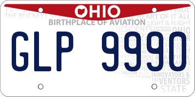 OH license plate GLP9990