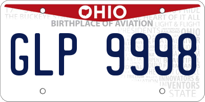 OH license plate GLP9998