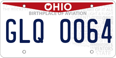 OH license plate GLQ0064