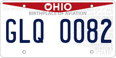 OH license plate GLQ0082