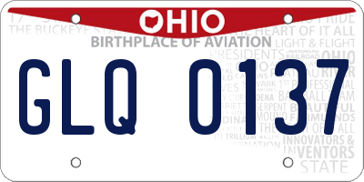 OH license plate GLQ0137