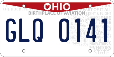 OH license plate GLQ0141