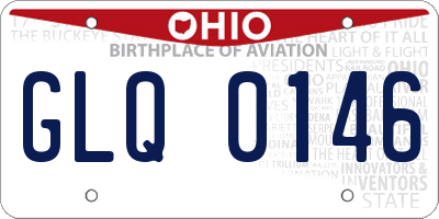 OH license plate GLQ0146