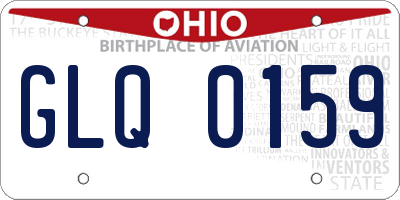 OH license plate GLQ0159