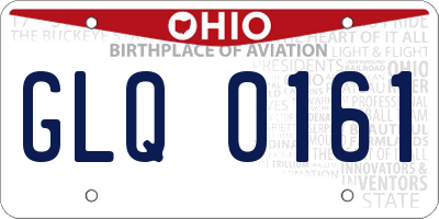 OH license plate GLQ0161