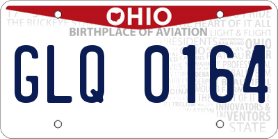 OH license plate GLQ0164