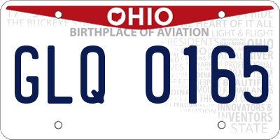 OH license plate GLQ0165