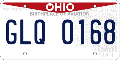 OH license plate GLQ0168