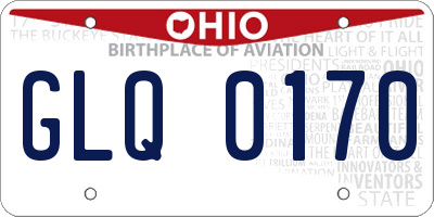 OH license plate GLQ0170