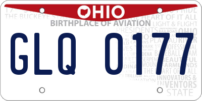OH license plate GLQ0177