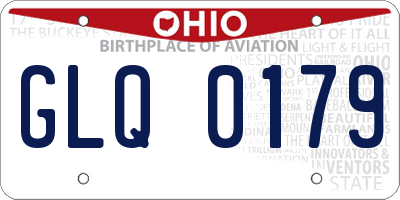 OH license plate GLQ0179