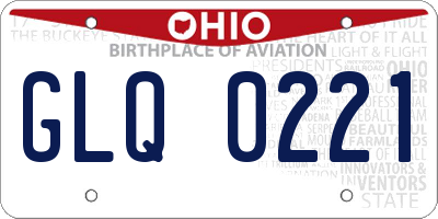OH license plate GLQ0221