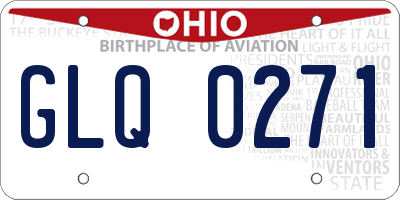 OH license plate GLQ0271