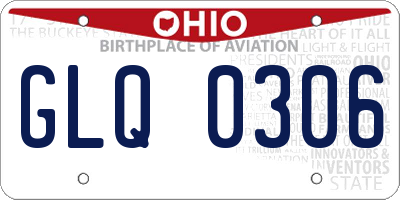 OH license plate GLQ0306