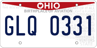 OH license plate GLQ0331