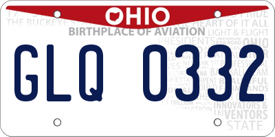 OH license plate GLQ0332