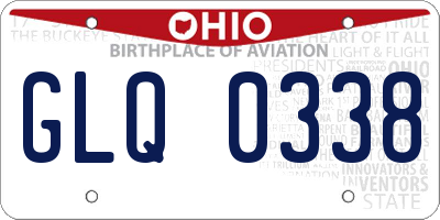 OH license plate GLQ0338