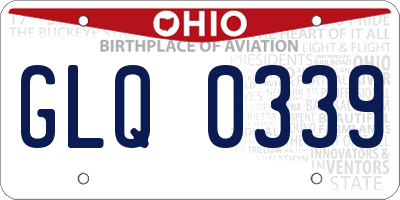 OH license plate GLQ0339