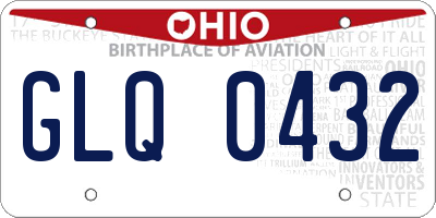 OH license plate GLQ0432